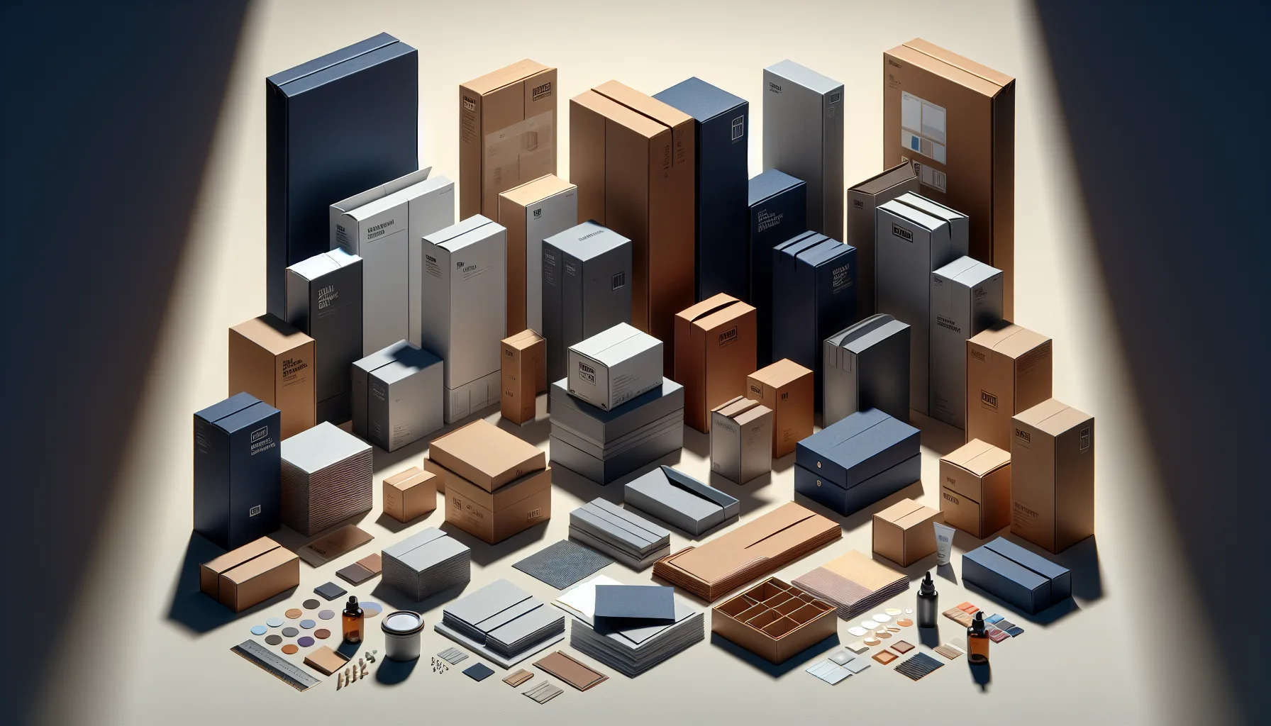 保健食品、醫美保養與化妝品紙卡彩盒的首頁主視覺示意